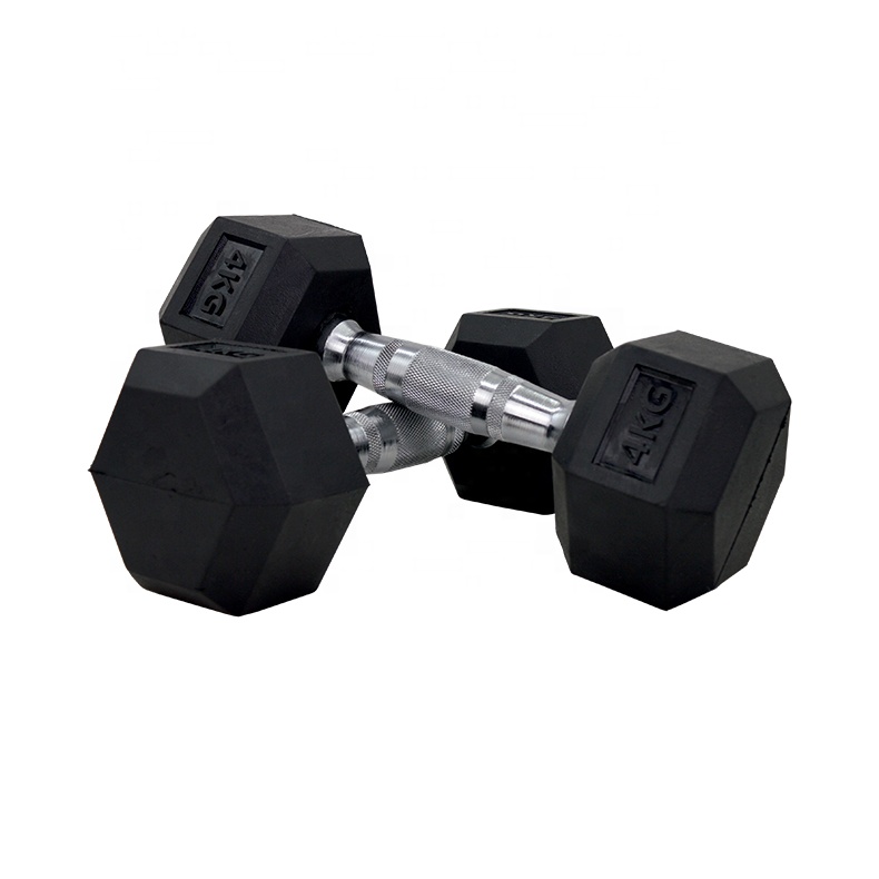 Getah Pusingan Dumbbell Senaman 5kg 7.5kg 10kg Dumbbells Gim Rumah Hex Dumbbells Getah